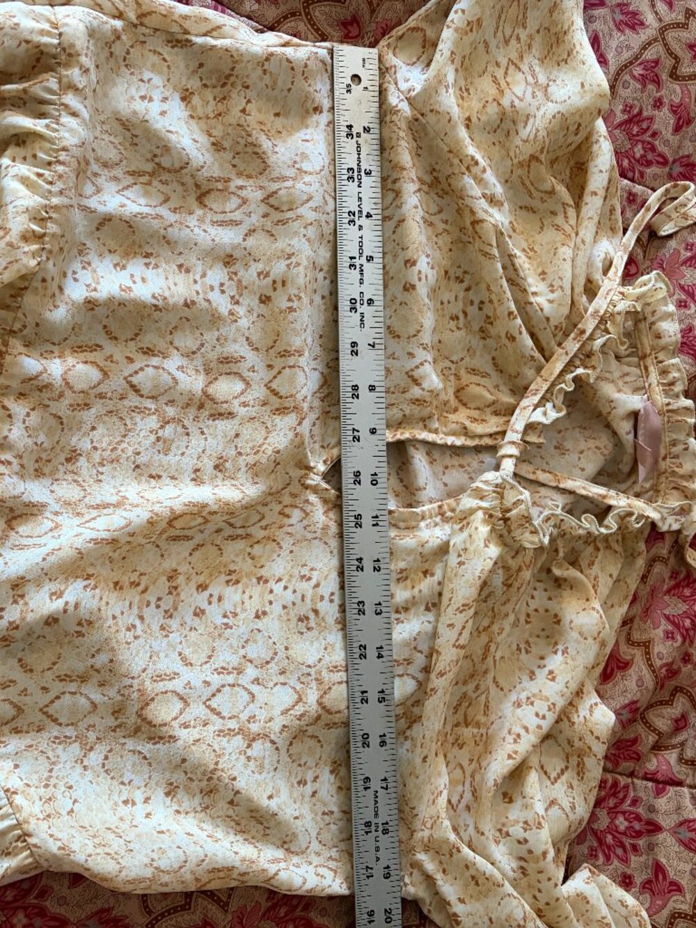 Show Me Your Mumu Birdie Mini Dress Size Small Mustard and White Desert Print - Picture 6 of 9